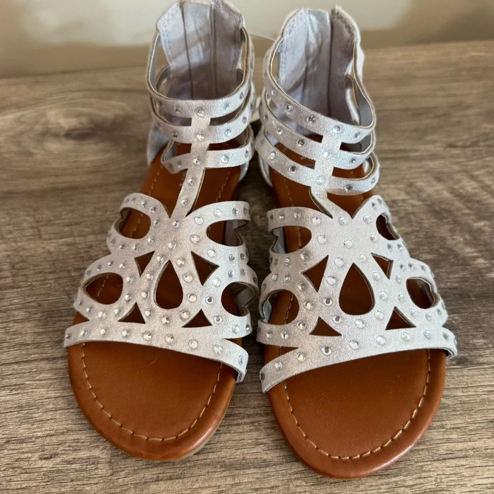 Piper Silver Sandals (New) Size 13 & Skechers in play condition Size 13.5